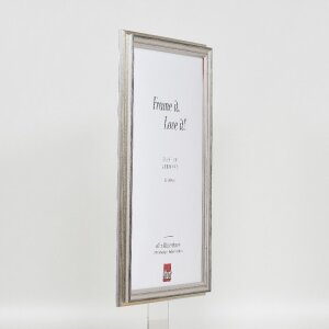 Effect Holzrahmen Profil 44 silber 45x80 cm Kunstglas
