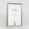 Effect Holzrahmen Profil 44 silber 45x80 cm Kunstglas