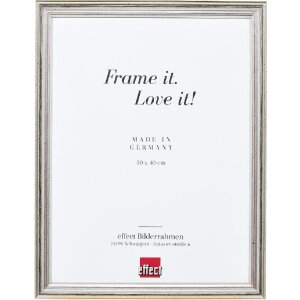 Effect Ramka drewniana Profil 44 srebrna 50x75 cm