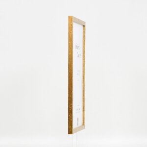 Ramka na zdjęcia z drewna naturalnego Effect Profil 51, antyk złoty, 18x32 cm, szkło akrylowe