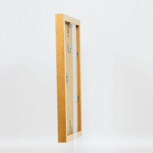 Efekt drewniana ramka na zdjęcia profil 52 w kolorze dębu 10,5x14,8 cm szkło artystyczne