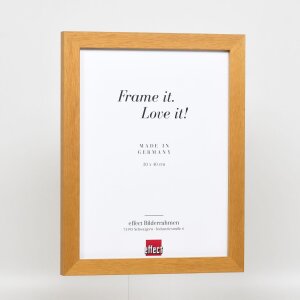 Efekt drewniana ramka na zdjęcia profil 52 w kolorze dębu 10,5x14,8 cm szkło artystyczne