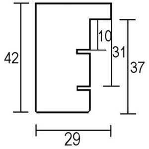 Efekt Drewniana ramka na zdjęcia Profil 55 czarny 14,8x21...