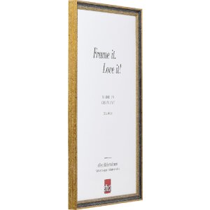 Effect Bilderrahmen Holz Profil 66 schwarz 20x28 cm mit Kunstglas