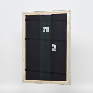 Efekt drewniana ramka na zdjęcia profil 85 srebrna 10x10 cm szkło akrylowe