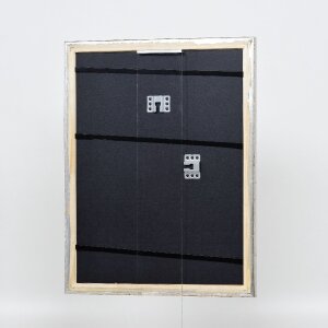 Efekt drewniana ramka na zdjęcia profil 85 srebrna 10x10 cm szkło akrylowe