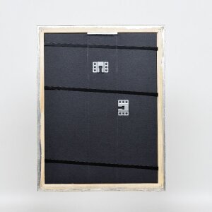 Efekt drewniana ramka na zdjęcia profil 85 srebrna 10x10 cm szkło akrylowe