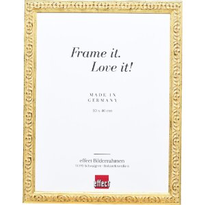 Effect Holz-Bilderrahmen Profil 86 Barock 20x25 cm Gold