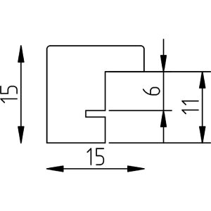 Rama drewniana Effect Profil 2330, czarna, 50x50 cm z szkłem akrylowym