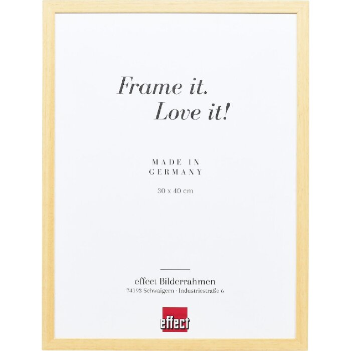 Effect Holzrahmen Profil Top S natur 20x28 cm Kunstglas