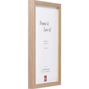 Rama z drewna naturalnego w kolorze orzechowym 25x50 cm z szkłem akrylowym – Effect