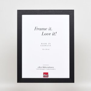 Efektowa drewniana ramka na zdjęcia Profil 55 czarna 30x30 cm zwykłe szkło + listwa dystansowa