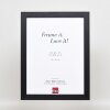 Efektowa drewniana ramka na zdjęcia Profil 55 czarna 30x30 cm zwykłe szkło + listwa dystansowa