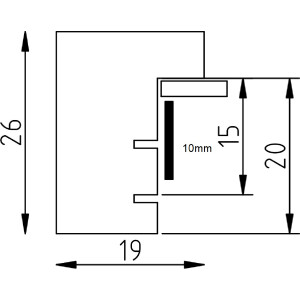 Ramka drewniana Effect Profil 58 biała 13x13 cm z szkłem akrylowym i listwą oddzielającą