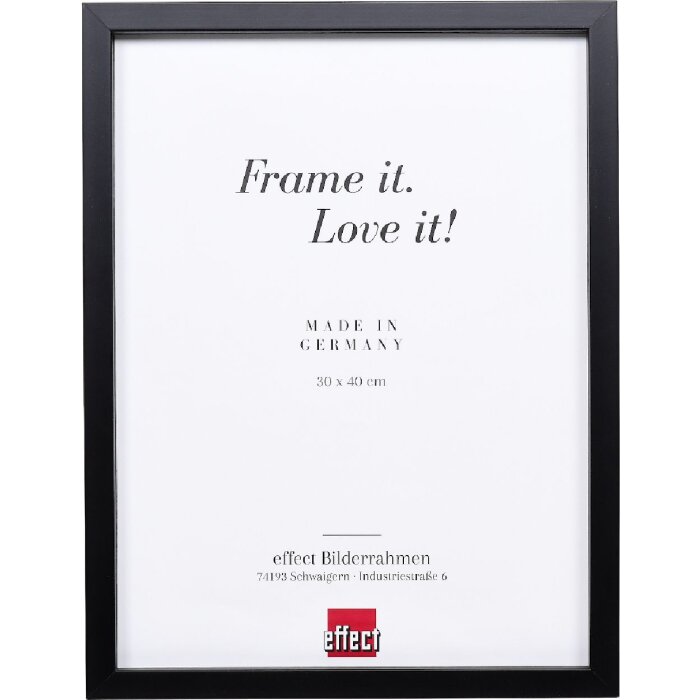 Ramka na zdjęcia Effect Profil 58, czarna, 20x20 cm, z szkłem akrylowym i listwą odstępową