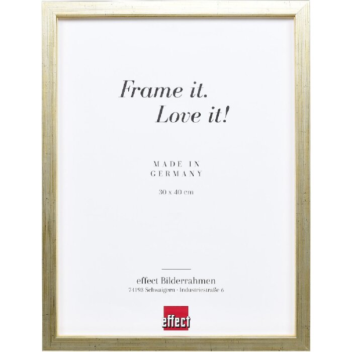 Ramka na zdjęcia z drewna Profil 58, antik srebrny, 25x50 cm, szkło przezroczyste i wstawką oddzielającą