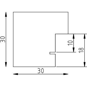Wspornik na lustro z profilu 52, biały, 70x100 cm – drewno naturalne, lakierowane 4-krotnie
