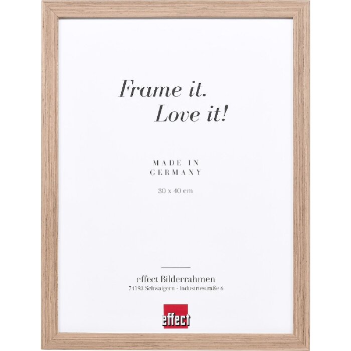 Lustro ścienne Effect Profil 54 – buk, 50x70 cm, naturalne drewno