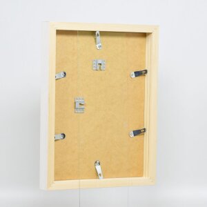 Lustrzany panel z ramą Profil 55, biały, 10x10 cm – elegancja do dekoracji ścian i stolików