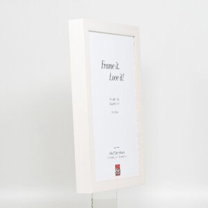 Lustrzany panel z ramą Profil 55, biały, 10x10 cm – elegancja do dekoracji ścian i stolików