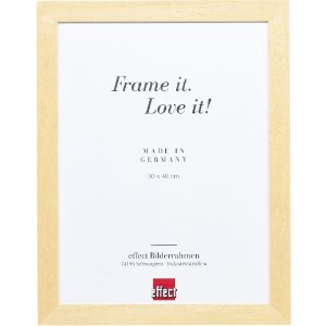 Lustro na ścianę z profilem 55 cm, naturalne drewno,...