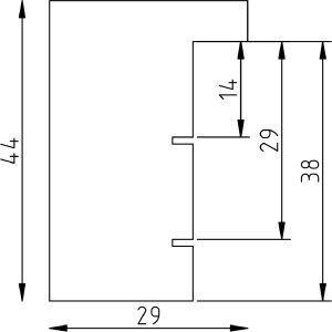 Lustrzane lustra ścienne Profil 55, naturalne, 20x25 cm – indywidualne malowanie