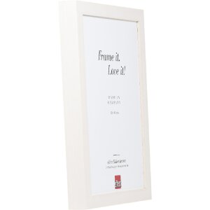 Lustrzanka na ścianę z ramą – Profil 55, biała, 24x30 cm