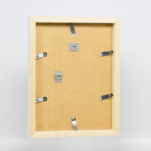 Lustrzana wieszka z ramą profilową 55, biała, 30x30 cm