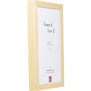 Lustro ścienne z drewna naturalnego, profil 55, 30x30 cm