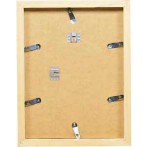 Lustro ścienne z drewna naturalnego, profil 55, 30x30 cm