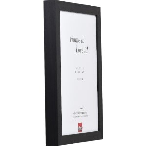 Lustrzana dekoracja ścienna Profil 55, czarna, 40x40 cm, drewniana ramka