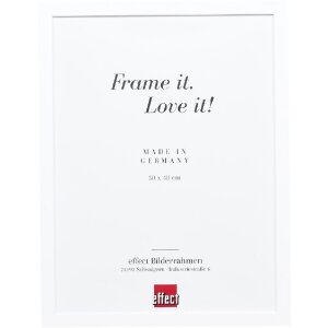 Żelazne lustro z ramą drewnianą Effect 58 białe 60x80 cm