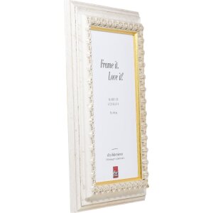 Świetlnik barokowy z ramą z drewna 40x60 cm, biały – Effect