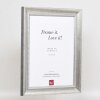 Efekt rama z litego drewna profil 28 srebrny 14,8x21 cm szkło akrylowe jakość muzealna