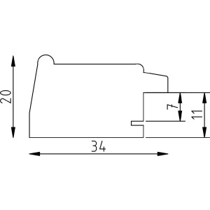 Ramka na zdjęcia z drewna Effect Profil 64, brązowa 7x10 cm z szkłem akrylowym