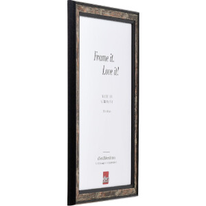 Ramka na zdjęcia z drewna Profil 64, czarna, 45x80 cm, z szkłem akrylowym – Effect