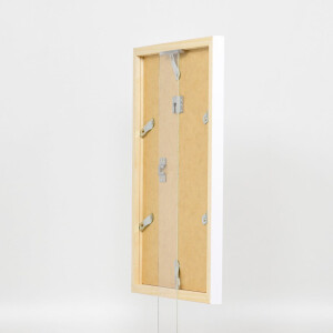 Ramka drewniana Effect Top Cube 10x10 cm, biała z szkłem akrylowym, muzealna jakość, ochrona UV 99%