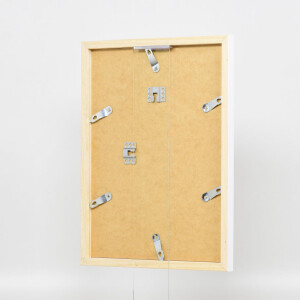 Ramka drewniana Effect Top Cube 10x10 cm, biała z szkłem akrylowym, muzealna jakość, ochrona UV 99%