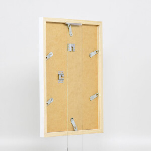 Ramka drewniana Effect Top Cube 10x10 cm, biała z szkłem akrylowym, muzealna jakość, ochrona UV 99%