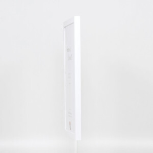 Ramka drewniana Effect Top Cube 10x10 cm, biała z szkłem akrylowym, muzealna jakość, ochrona UV 99%