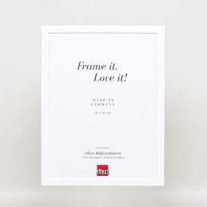 Ramka drewniana Effect Top Cube 10x10 cm, biała z szkłem akrylowym, muzealna jakość, ochrona UV 99%