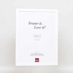 Ramka drewniana Effect Top Cube 10x10 cm, biała z szkłem akrylowym, muzealna jakość, ochrona UV 99%