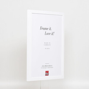 Ramka drewniana Effect Top Cube 10x10 cm, biała z szkłem akrylowym, muzealna jakość, ochrona UV 99%