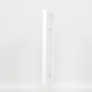 Ramka drewniana Effect Top Cube 10x10 cm, biała z szkłem akrylowym, muzealna jakość, ochrona UV 99%