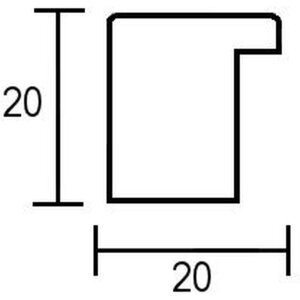Efekt drewnianej ramy Top Cube 10,5x14,8 cm żółte szkło akrylowe jakość muzealna