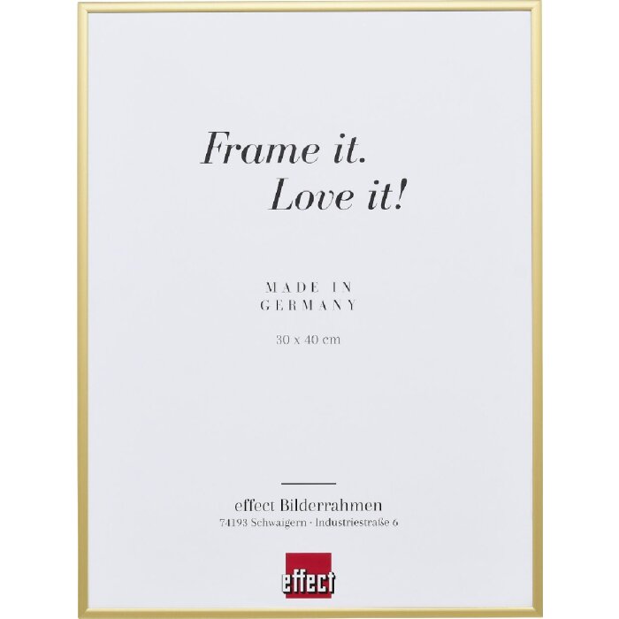 Effect Aluminium-Bilderrahmen Quadro 20x25 cm gold Museumsglas
