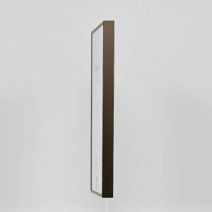Efektowa aluminiowa rama Quadro 25x70 cm brązowe szkło muzealne