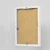 Efektowa aluminiowa rama do zdjęć Quadro 28x35 cm białe szkło muzealne tylny panel MDF