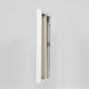 Effect Quadro Rama ze Aluminium 35x100 cm Biały Szkło Muzealne