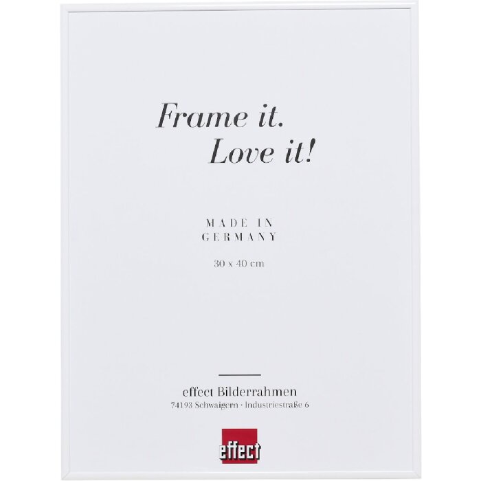 Effect Quadro – ramka na zdjęcia z aluminium 40x50 cm, biała, szkło muzealne